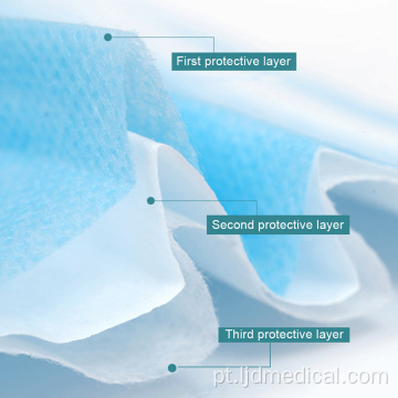 Máscara descartável atacado máscara facial respirável de 3 camadas